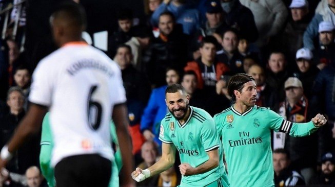 Valencia vs Real Madrid Imbang 1-1, Los Blancos Gagal Kudeta Barcelona