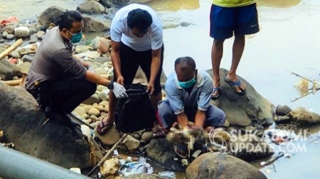 Penemuan Jasad Bayi di Pinggir Sungai Gegerkan Warga Cibadak Sukabumi