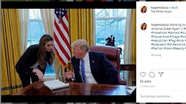 Hope Hicks. (Instagram/@hopehicksus)