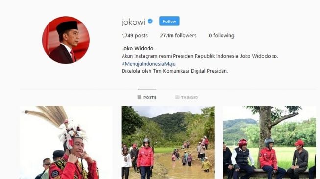 10 Tokoh Paling Dicintai di Instagram: Jokowi Nyelip di antara Artis