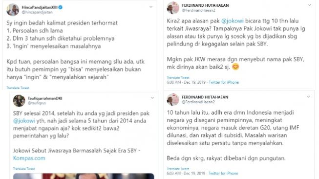 Kader Partai Demokrat ramai-ramai membela SBY soal Jiwasraya (Twitter)