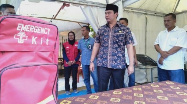 Dewan Perwakilan Rakyat Daerah (DPRD) Kota Serang melakukan inspeksi mendadak (Sidak) di pos terpadu pengamanan dan pelayanan Natal dan Tahun Baru (Nataru) 2019 di Jalan Veteran, Alun-alun Kota Serang, Selasa (24/12/2019).  (bantennews)