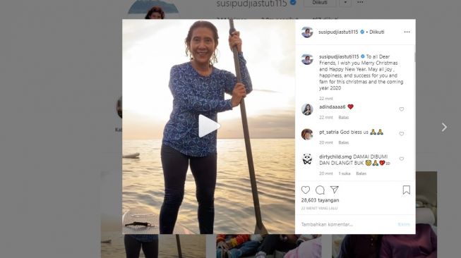 Ucapan selamat Natal dari Susi Pudjiastuti (instagram/@susipudjiastuti115)