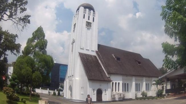 Gereja Immanuel Medan. (Suara.com/Silfa Humairah)