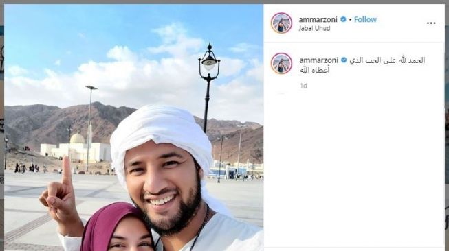 Ammar Zoni dan Irish Bella Umrah di Akhir Tahun (instagram.com/ammarzoni)