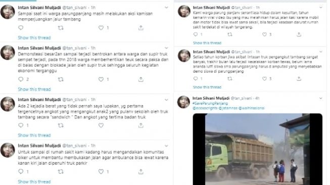 Warganet ramai-ramai membuat cuitan yang disertai dengan tagar #SaveParungPanjang di Twitter (twitter)