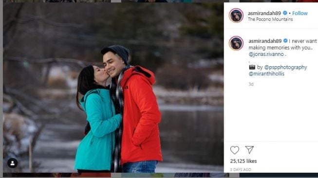 Gaya Liburan Asmirandah dan Jonas Rivanno di Amerika (instagram.com/asmirandah89)