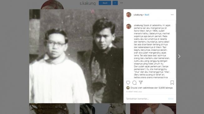 Cerita Gus Mus tentang pertemuan pertama kali dengan Gus Dur (instagram/@s.kakung)