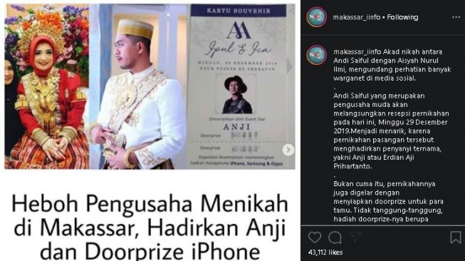Pernikahan anak juragan kapal Raja Ampat. (Instagram/@makassar_iinfo)