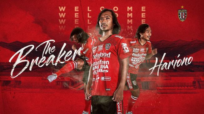 Hariono resmi direkrut Bali United. (Dok. Bali United)