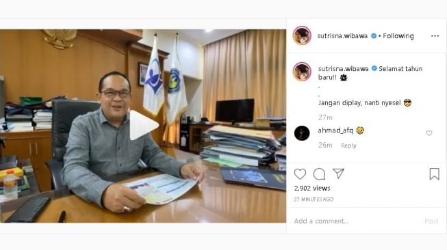 Rektor UNY Sutrisna Wibawa mengucapkan selamat tahun baru - (Instagram/@sutrisna.wibawa)