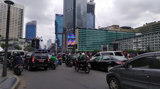 Tahun Baru 2020 di Jakarta. (Suara.com/Tyo)