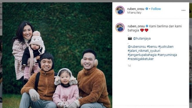 Gaya Liburan Ruben Onsu dan Keluarga di Milan (instagram.com/ruben_onsu)