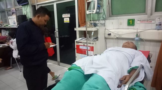 Korban Agung Julianta dirawat di RS PKU Muhammadiyah setelah terkena letupan kembang api pada malam pergantian tahun 2019-2020 di Malioboro, Rabu (1/1/2020). - (dok Istimewa)