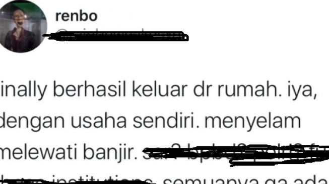 Curhatan netizen ini setelah selamat dari banjir memicu reaksi dari para korban gempa Jogja. [Twitter]