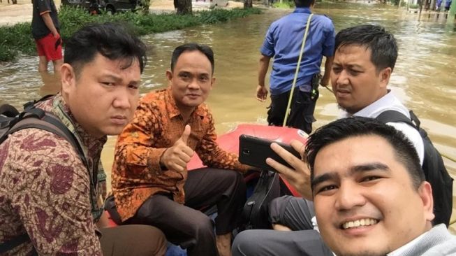 Banjir di PN Jakarta Pusat. (Antara)