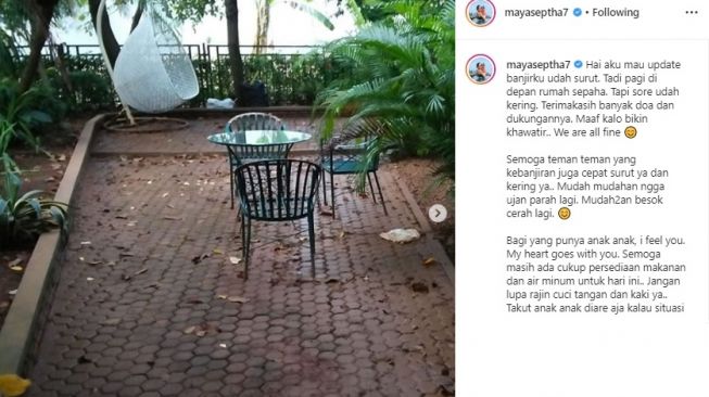 Suasana rumah Maya Septha (Instagram/@mayaseptha7)