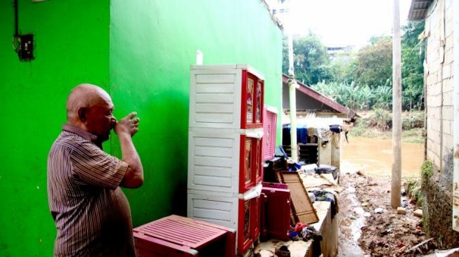 Korban banjir Jakarta di Pejaten. (Antara)