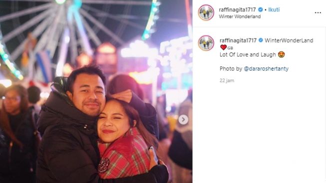 Romantisnya Raffi Ahmad dan Nagita Slavina. (instagram.com/raffinagita1717)