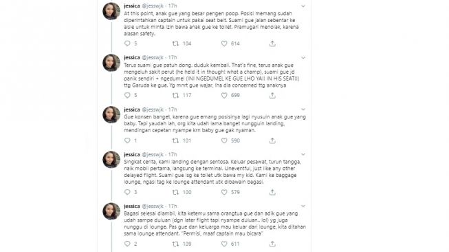 Cerita penumpang Garuda Indonesia yang hampir ditahan karena dianggap menghina (twitter @jesswjk)