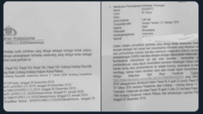 Viral Surat Penangkapan Aktivis yang Ungkap Larangan Natal di Dharmasraya