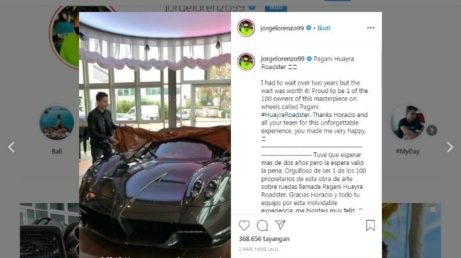 Lorenzo Pamer Mobil Baru dan Berita Olahraga Pilihan Lainnya