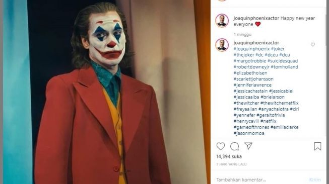 Joaquin Phoenix sebagai Joker. (Instagram/@joaquinphoenixactor)