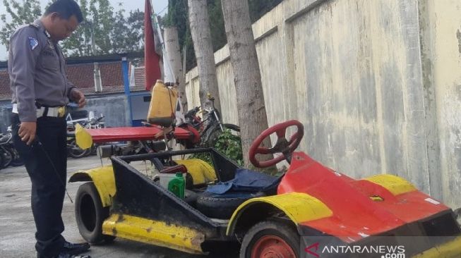 Diubah Jadi Mobil Balap Single Seater, Vespa Modifikasi Disita Polisi