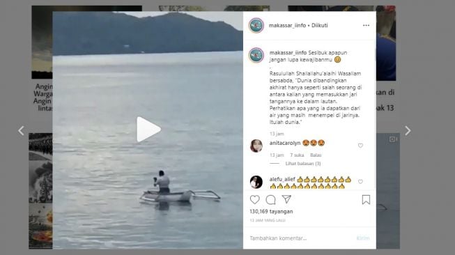 Viral Video Nelayan Salat di Tengah Laut, Panen Pujian dari Warganet