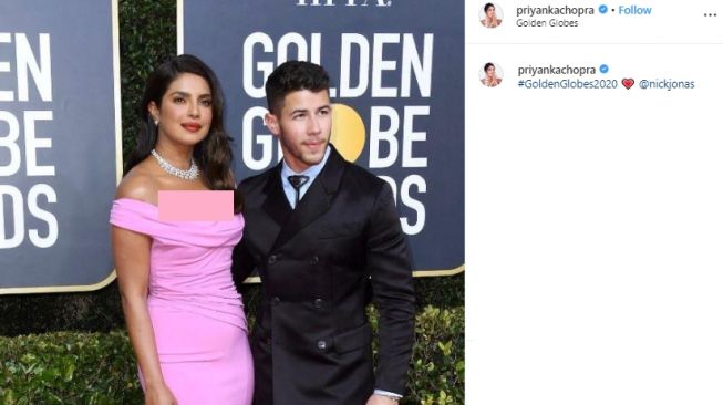 Priyanka Chopra di Golden Globes 2020. (Instagram/@priyankachopra)