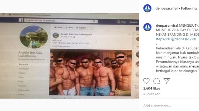 Viral Iklan Penginapan Mewah Khusus Gay di Seminyak Bali