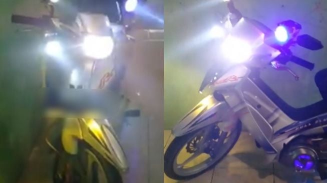 Terangnya Bak Lampu Disko, Pemilik Yamaha F1ZR Ini Panen Teguran