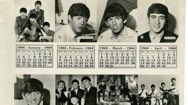 Kalender The Beatles 1964. (Dok Ist)