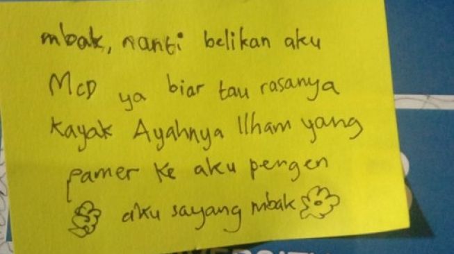 Viral, Curhat Warganet Diminta Adiknya Belikan McD, Alasannya Bikin Mewek