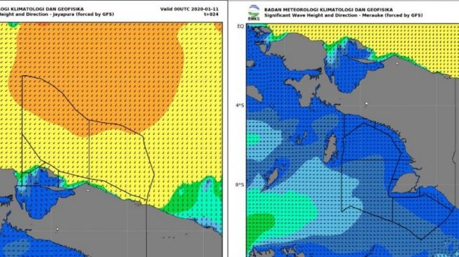 Potensi Gelombang Tinggi di Papua dan Papua Barat, Nelayan Harus Waspada