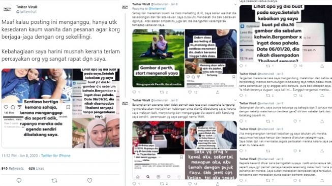 Viral Suami Diam-siam Nikahi Sahabat Istrinya Sendiri (twitter @twitervirall)