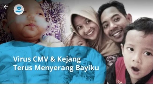 Edgar Fahlevi menderita infeksi CMV dan 5 penyakit lainnya. (Screenshot/kitabisa.com) 