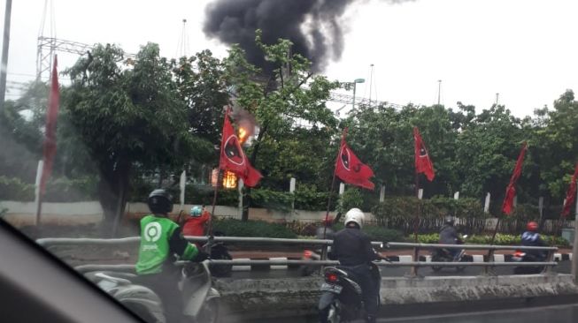 Gardu Induk Gambir Baru Terbakar (ist)