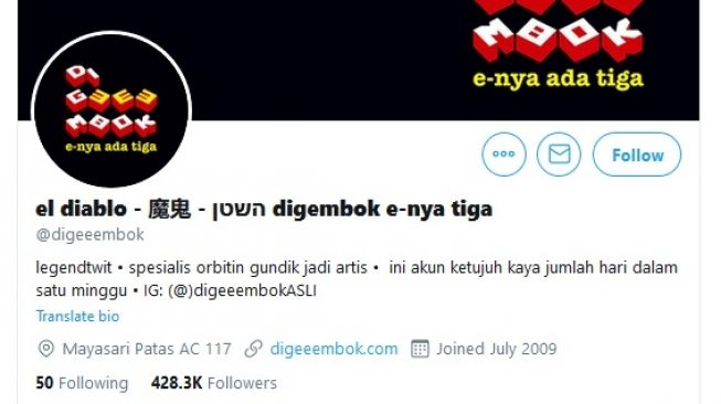 Polisi Cari Pemilik Akun Twitter @digeeembok