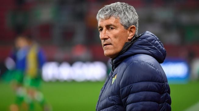 Quique Setien saat masih melatih Real Betis, 7 Februari 2019.[Foto/AFP]