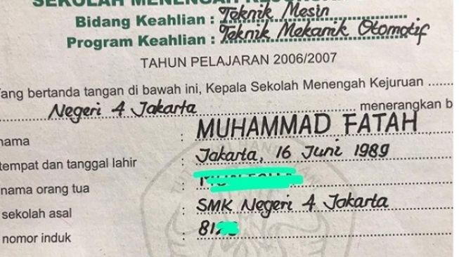 Ijazah diduga milik Lucinta Luna [Instagram/@gebby.vesta_]