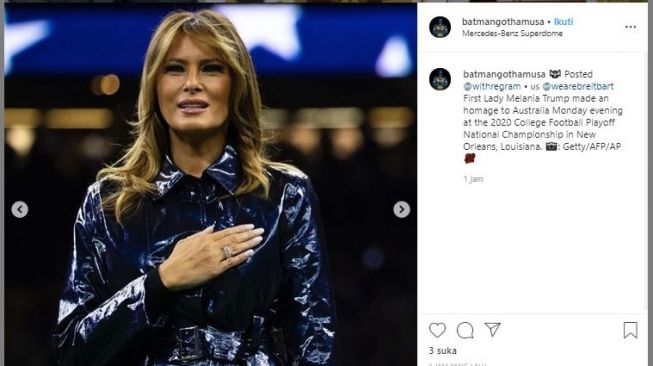 Melania Trump. (Instagram/@batmangothamusa)