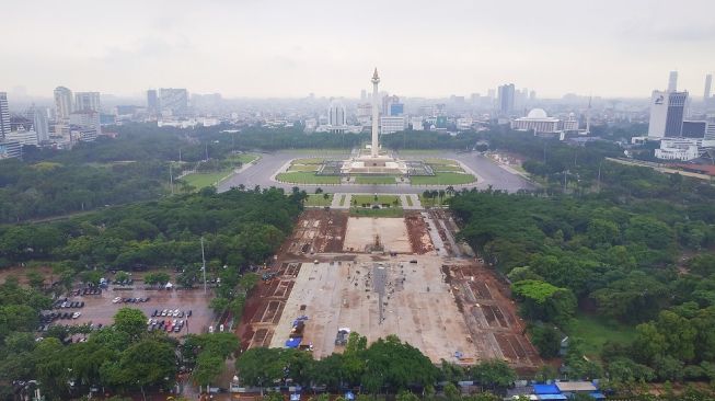 190 Pohon Digunduli Anak Buah Anies, Monas Jadi Tampak Gersang