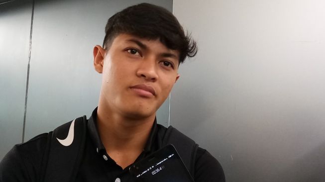 Pemain timnas Indonesia U-19 Alfeandra Dewangga. (suara.com/Adie Prasetyo Nugraha).