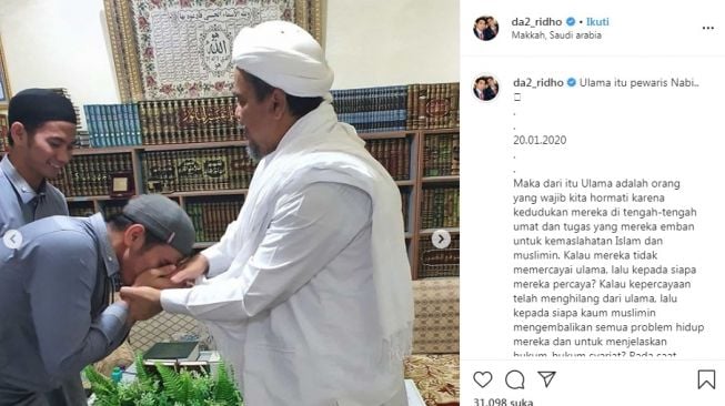 Rizki Ridho D'Academy bertemu Habib Rizieq [Instagaram/da2_ridho]