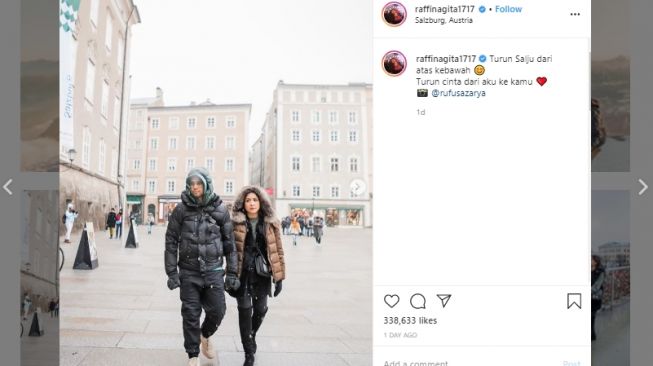 Raffi Ahmad dan Nagita Slavina liburan di Austria. (Instagram/@raffinagita1717)