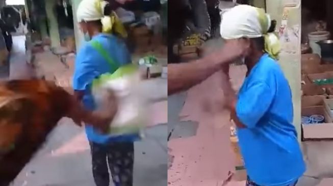 Usai Tendang Nenek Rubingah di Pasar Gendeng, Pelaku Tak Bisa Berkata-kata