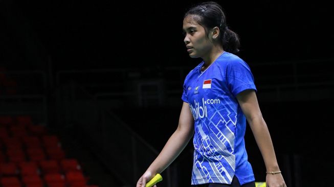 Pebulutangkis tunggal putri Indonesia, Gregoria Mariska Tunjung, terhenti di babak perempat final Thailand Masters 2020 usai kalah dari Akane Yamaguchi (Jepang), Jumat (24/1). [Humas PBSI]