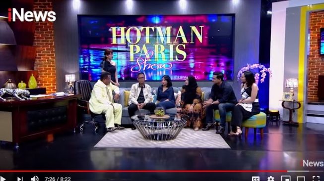 Vanessa Angel di acara Hotman Paris Show [Youtube/Hotman Paris Show]