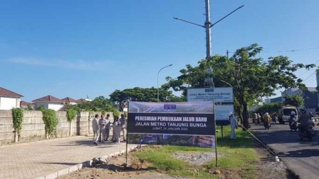 Urai Kemacetan di Jalan Metro Tanjung Bunga, GMTD Buka Ruas Jalan Baru